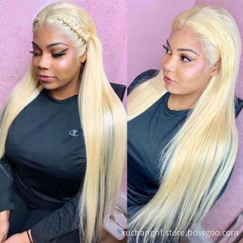 Hanfan 613 Blonde HD Full Lace Wigs Raw Virgin Human Hair Lace Front Wig for Black Women Peruvian 360 Lace Closure Frontal Wig
